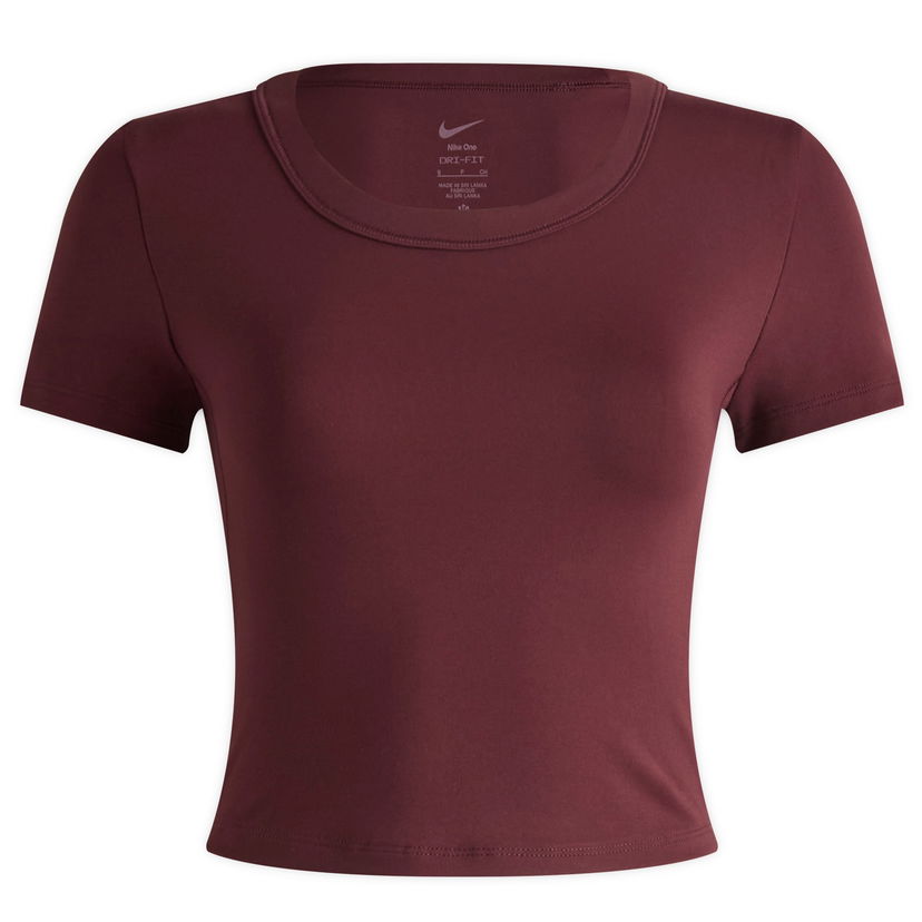 Crop top Nike Women's One Therma-FIT Short Sleeve Crop Top Tamnocrvena | FN2804-652