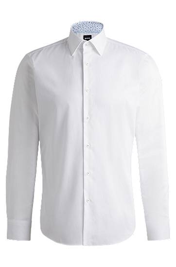 Košulja BOSS Easy-Iron Cotton Poplin Regular-Fit Shirt Bijela | 50532877