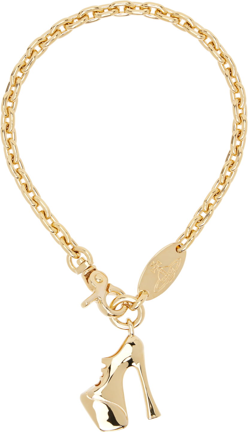 Ogrlica Vivienne Westwood Vivienne Westwood Gold-Tone Alienor Shoe Charm Necklace Metalik | 6301013O-02R001-