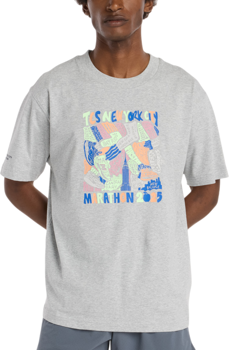 Majica kratkih rukava New Balance NYC Marathon Graphic T-Shirt Siva | mt53529m-ag