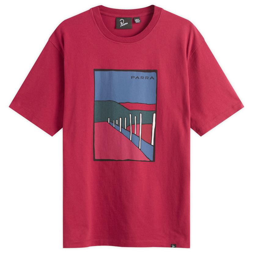 Majica kratkih rukava By Parra Parra Beach Parking T-Shirt Crvena | 54205-RAS
