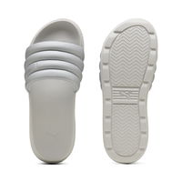 Karmen Puffy Aqua Metallics Slides