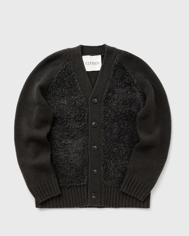 Džemper CLOSED V-Neck Button-Front Mixed-Texture Cardigan Crna | C86448-93Q-22-164, 0