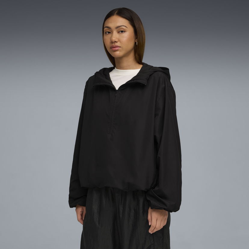 Vjetrovka Puma PUMA x ROSÉ Women's Oversized Half-Zip Jacket Crna | 633797_01