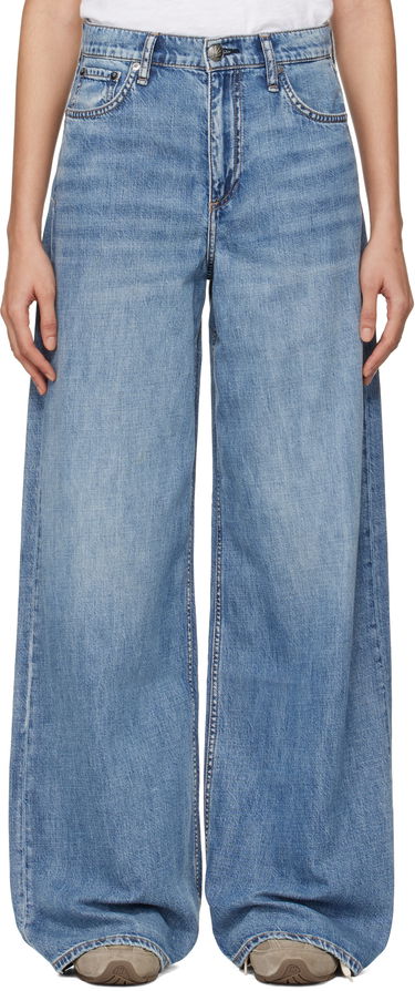 Jeans rag & bone Rag & Bone 'The Sofie' High-Rise Ultra Wide Leg Jeans Plava | WDD24F29521FBE, 0