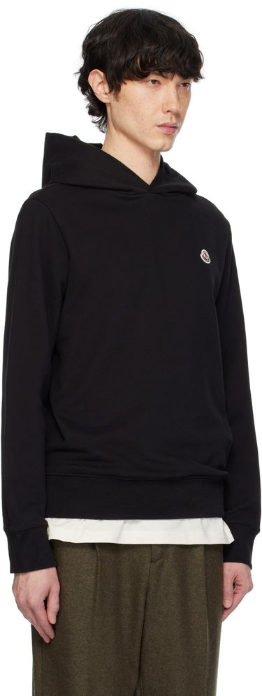 Dukserice Moncler Moncler Cotton Logo Patch Hoodie Crna | K10918G0003589AUJ, 1
