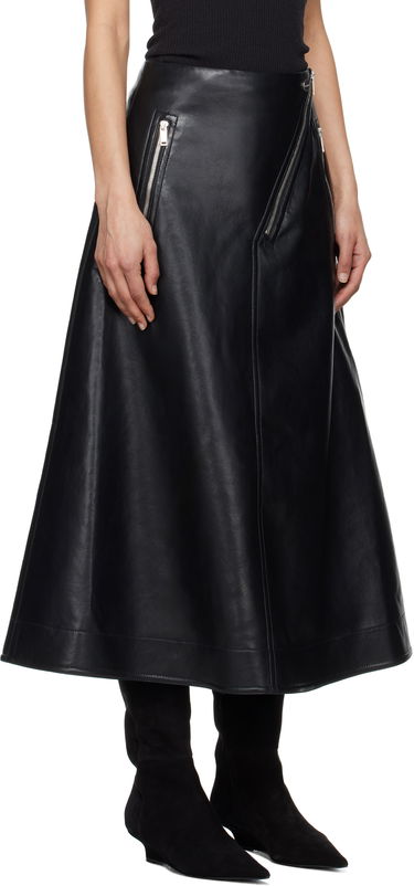 Suknja Nanushka Nanushka Aleka Regenerated Leather Midi Skirt Crna | NW25RSSK13899, 1