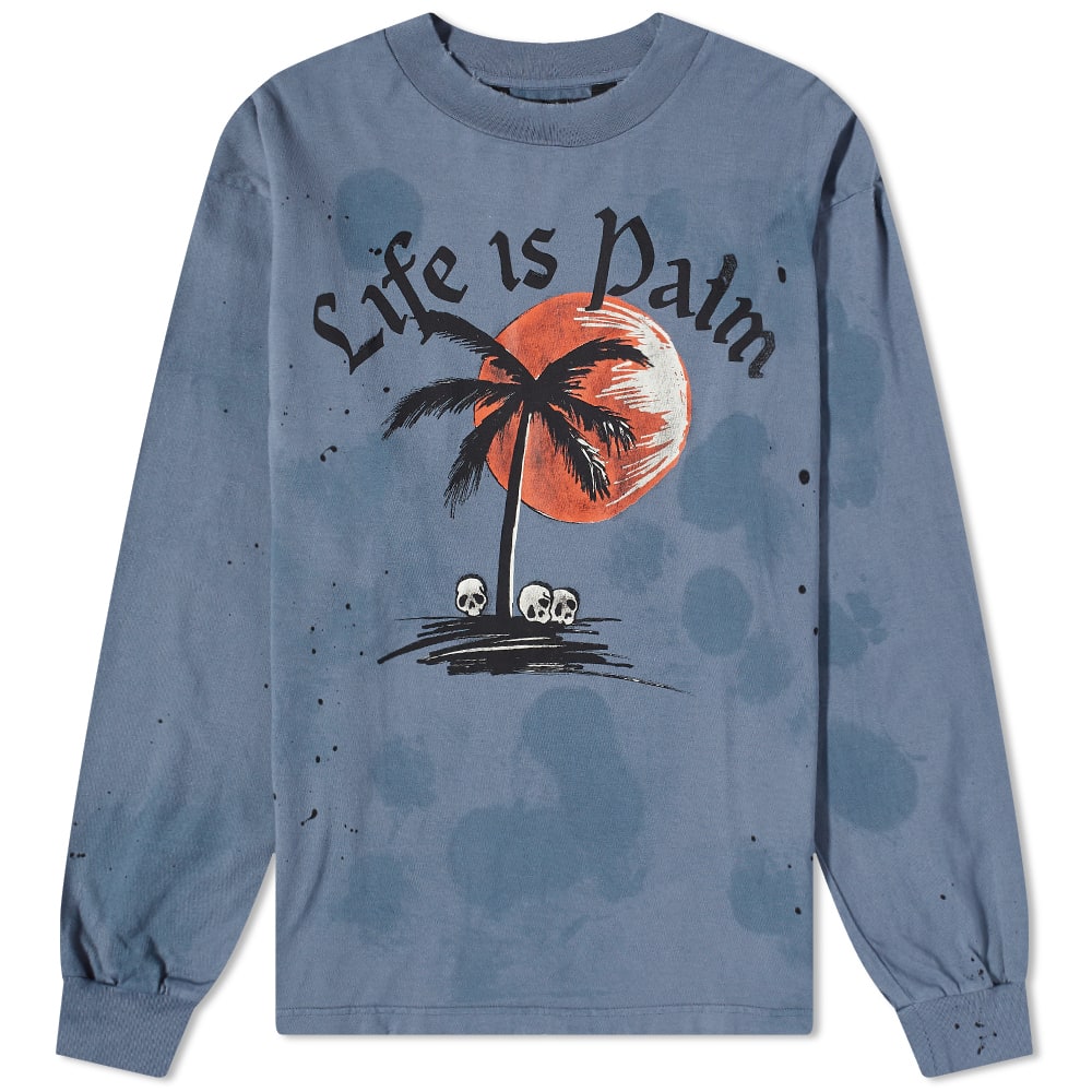 Džemper Palm Angels Sumset Palm Garmet Dyed Tee Siva | PMAB002F22JER0034910, 0
