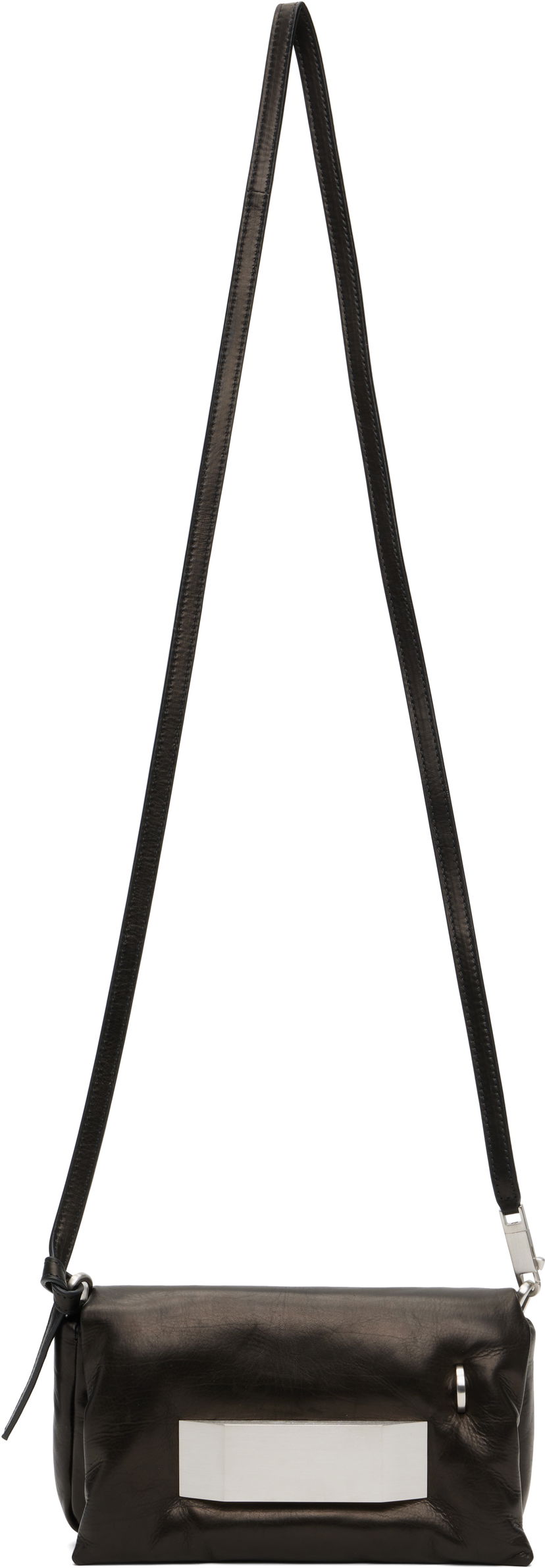 Torba za rame Rick Owens Rick Owens Pillow Griffin Bag Crna | RA02E0745 LCAPA