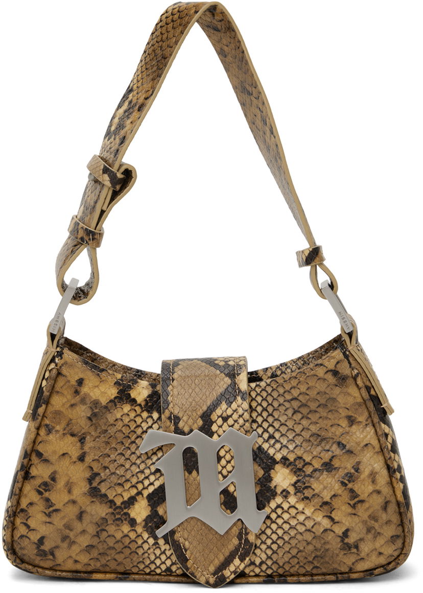 Torba za rame MISBHV Snake-Embossed Bag Smeđa | 240A431