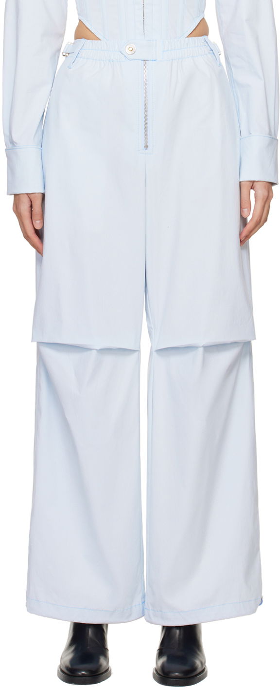 Hlače Dion Lee Flight Zippered Wide-Leg Trousers Plava | C2187PS24