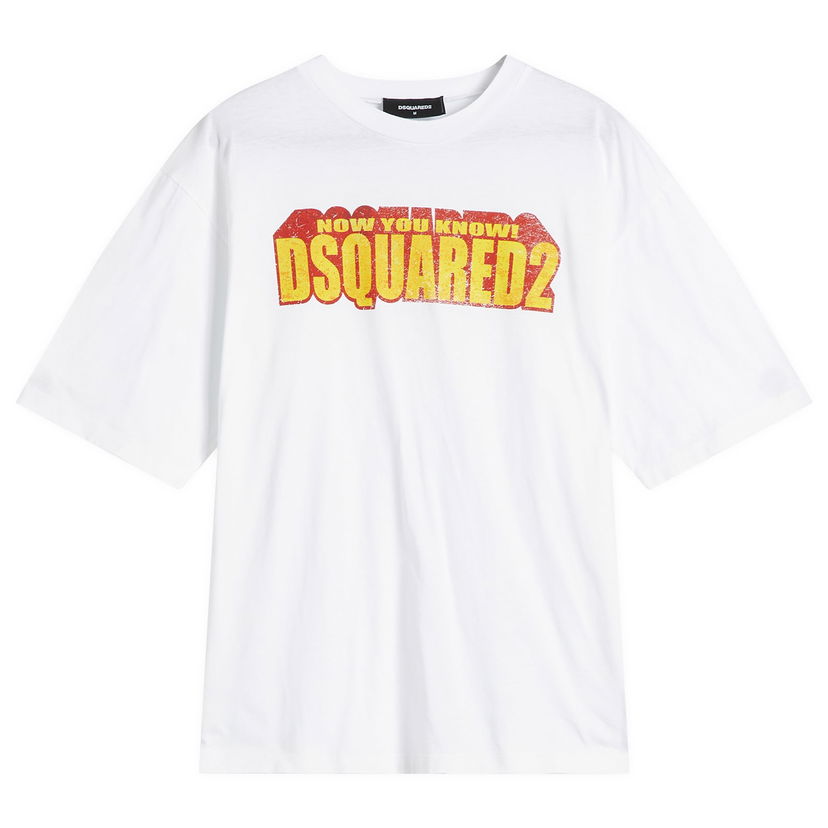 Majica kratkih rukava DSQUARED2 Dsquared2 Loose Fit 3D Logo T-Shirt Bijela | S71GD1553-S23009-100