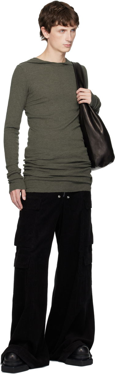 Dukserice Rick Owens Concordians Rib LS Hoodie Zelena | RU02E1260 RJR, 3