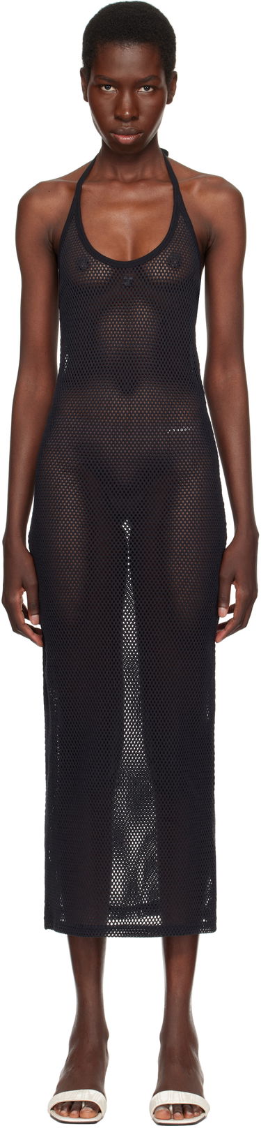 Haljina Courrèges Courrèges Holistic Mesh Maxi Dress Crna | 225JRO625JS0119, 0
