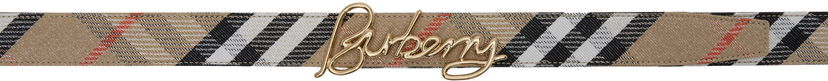 Pojasevi Burberry Burberry Check Signature Reversible Belt Bež | 8109683