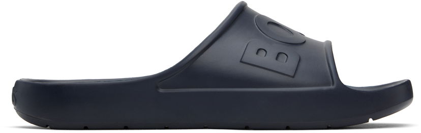 Tenisice i cipele BOSS Embossed Logo Pool Slides Tamnoplava | 50498207