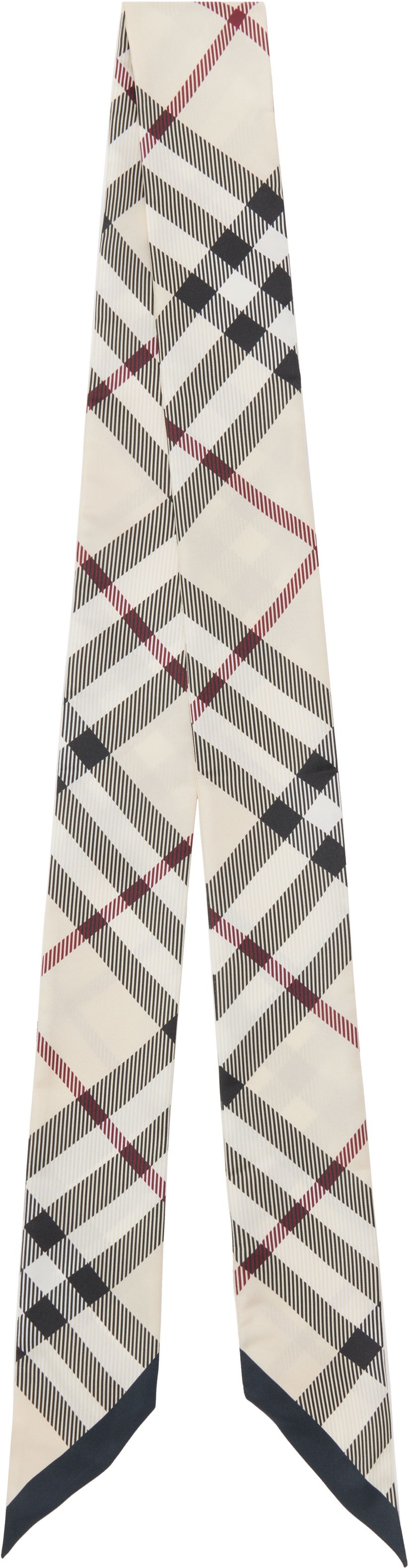 Šal Burberry Burberry Skinny Check Silk Scarf Bež | 8095831