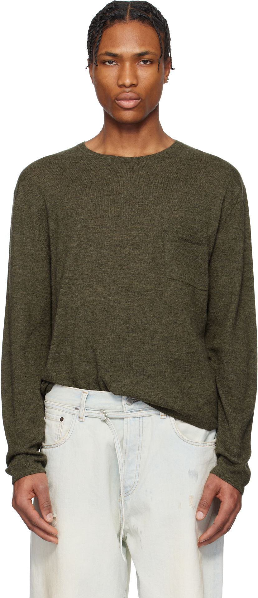 Džemper Acne Studios Acne Studios Cashmere Crew Neck Sweater Zelena | B60354-