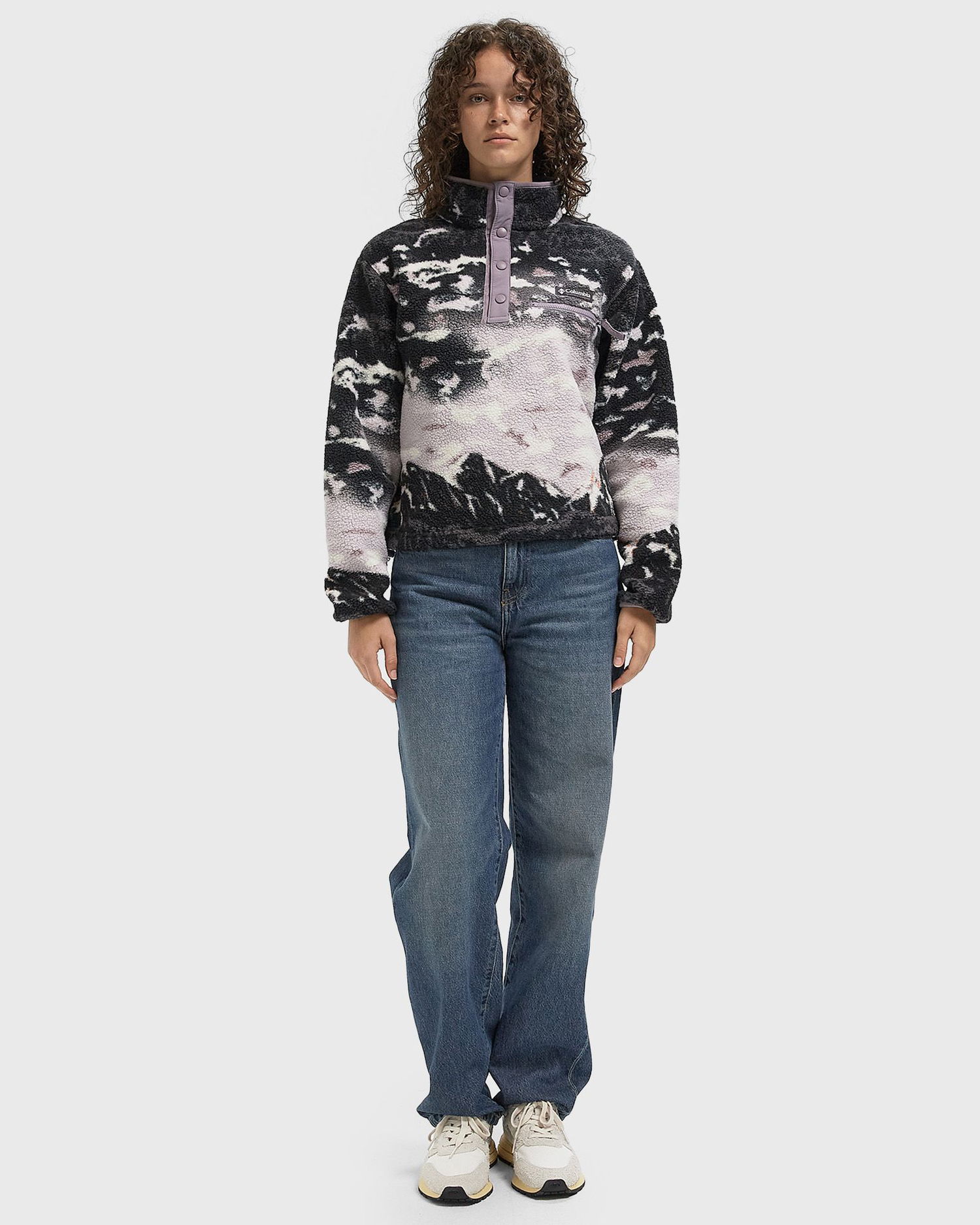 Džemper Columbia Helvetia II Printed Cropped Half Snap Fleece Ljubičasta | 2098501554, 1