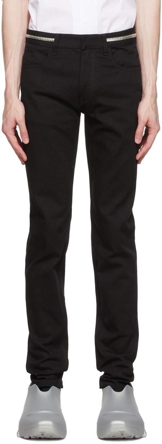 Jeans Givenchy Designer Slim-Fit Jeans Crna | BM510S50LS