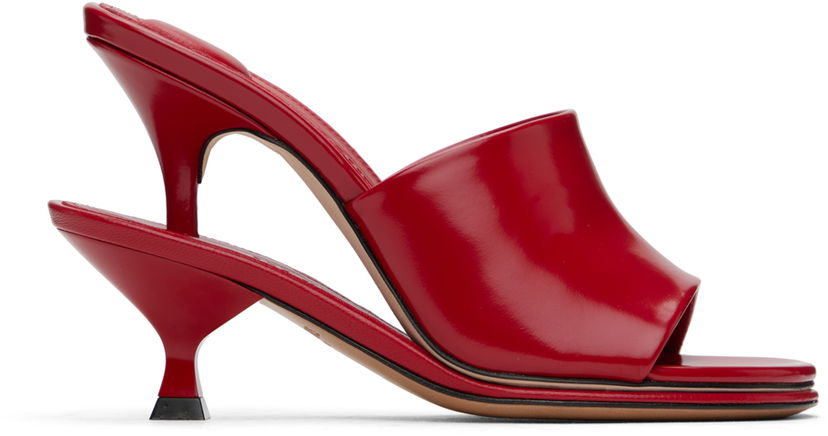 Dodaci Jacquemus Jacquemus La Casa 'Les doubles mules' Heeled Sandals Crvena | 24H243FO160-4036