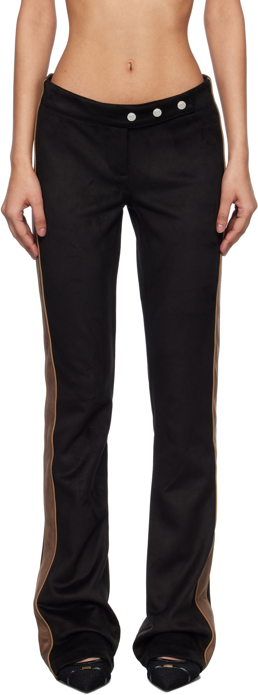 Trenirka MISBHV MISBHV Moto Faux-Suede Trousers Crna | 250W303