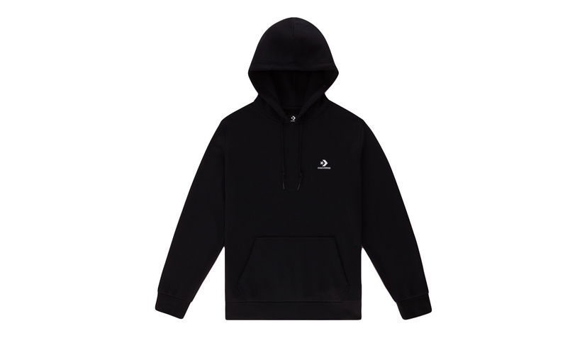 Dukserice Converse Embroidered Star Chevron French Terry Pullover Hoodie Crna | 10020343-A01