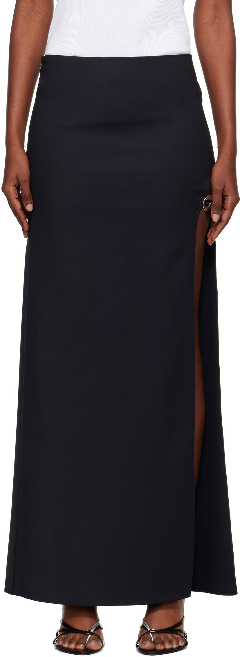 Suknja Coperni Coperni Garter Belt Maxi Skirt Crna | COPJ100F2043