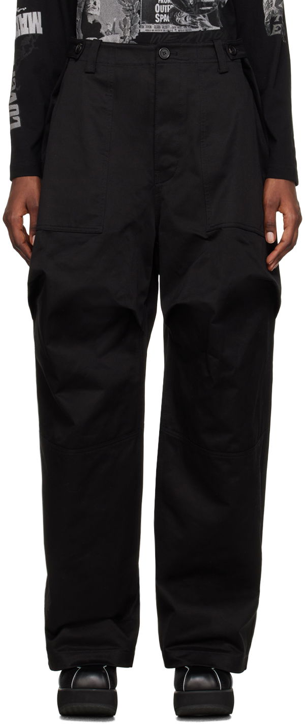 Cargo hlače We11done We11done Paneled Trousers Crna | WD-PT1-23-238-W-BK