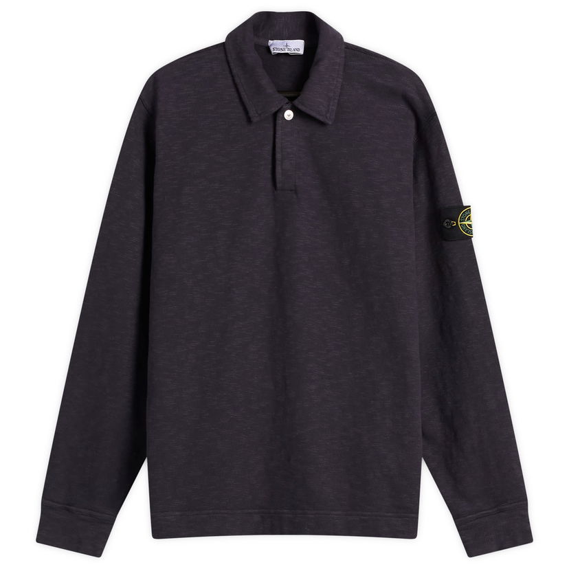 Polo majica Stone Island Brushed Cotton Long Sleeve Polo Shirt, Size Large Tamnoplava | K2S156100054-V0026