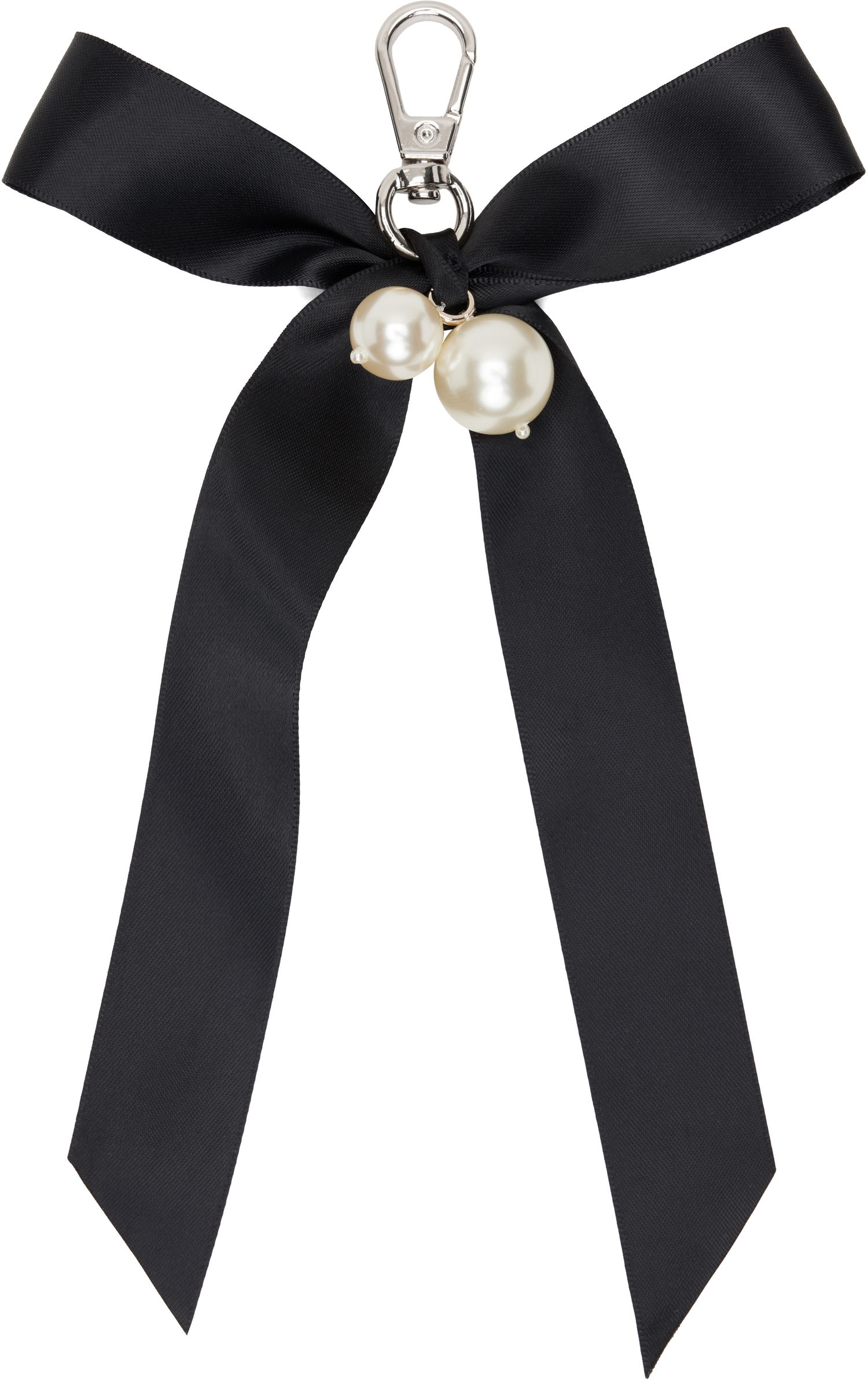Privjesci za ključeve Simone Rocha Simone Rocha Bow Faux-Pearl Bag Charm Keychain Crna | KEYCHAIN3-M 0904, 1