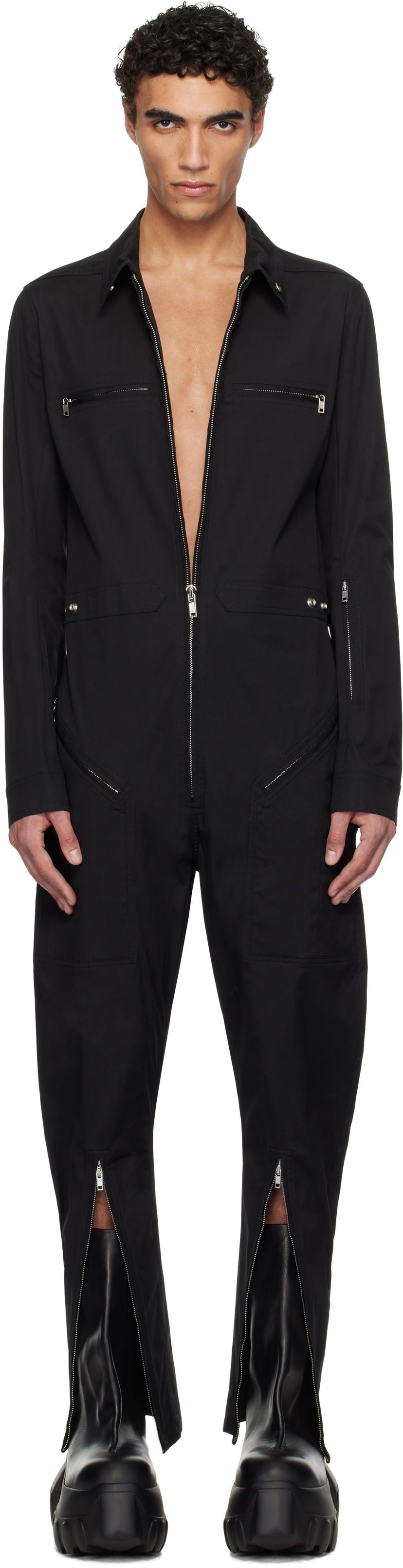 Kombinezon Rick Owens Rick Owens Hollywood Headon Jumpsuit Crna | RU01E5559 TE