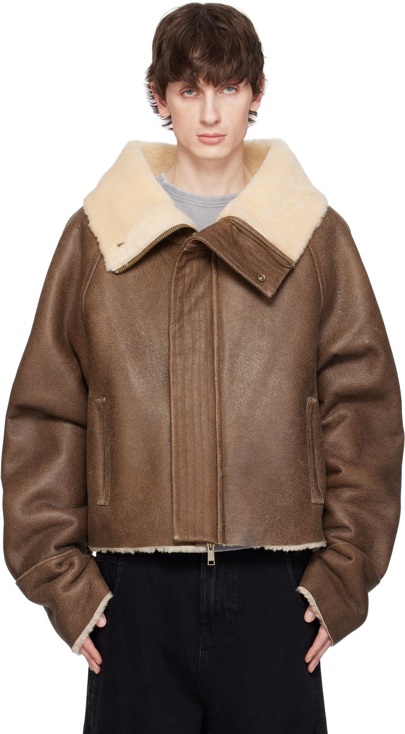Bomber jakna Entire Studios Entire Studios Bulk Shearling Jacket Smeđa | ESU-S25-13014-CO