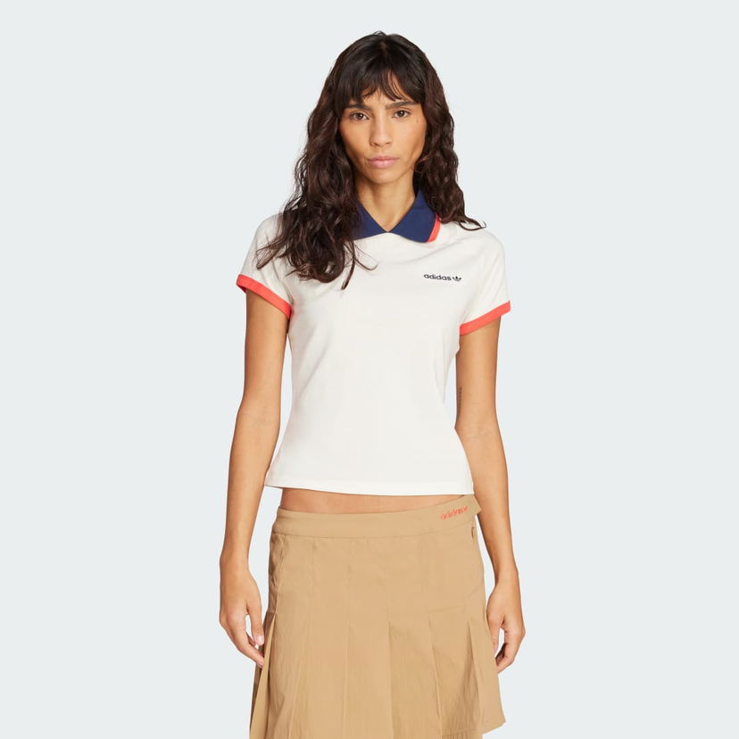 Polo majica adidas Performance Cropped Polo Shirt Bijela | JY3515