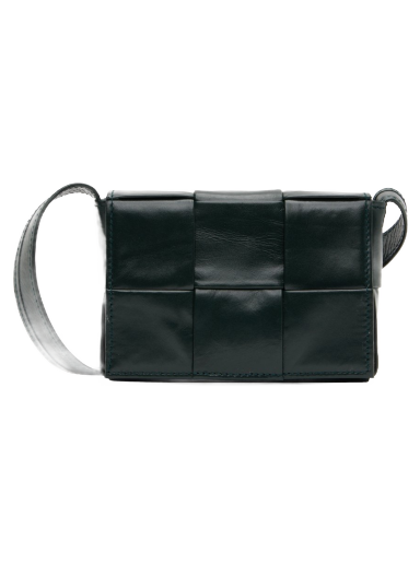 Torba za rame Bottega Veneta Mini Candy Cassette Messenger Bag Crna | 667048 VCQ72
