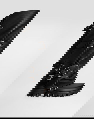 Dodaci Dolce & Gabbana Dolce & Gabbana Calfskin & Rubber Buckle Knee-High Boots Crna | CU1288AX8728B956, 0