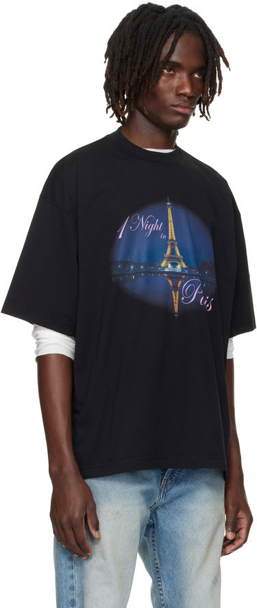 Majica kratkih rukava VETEMENTS VETEMENTS 'Night In Paris' Oversized T-Shirt Crna | UH76TR410B, 4