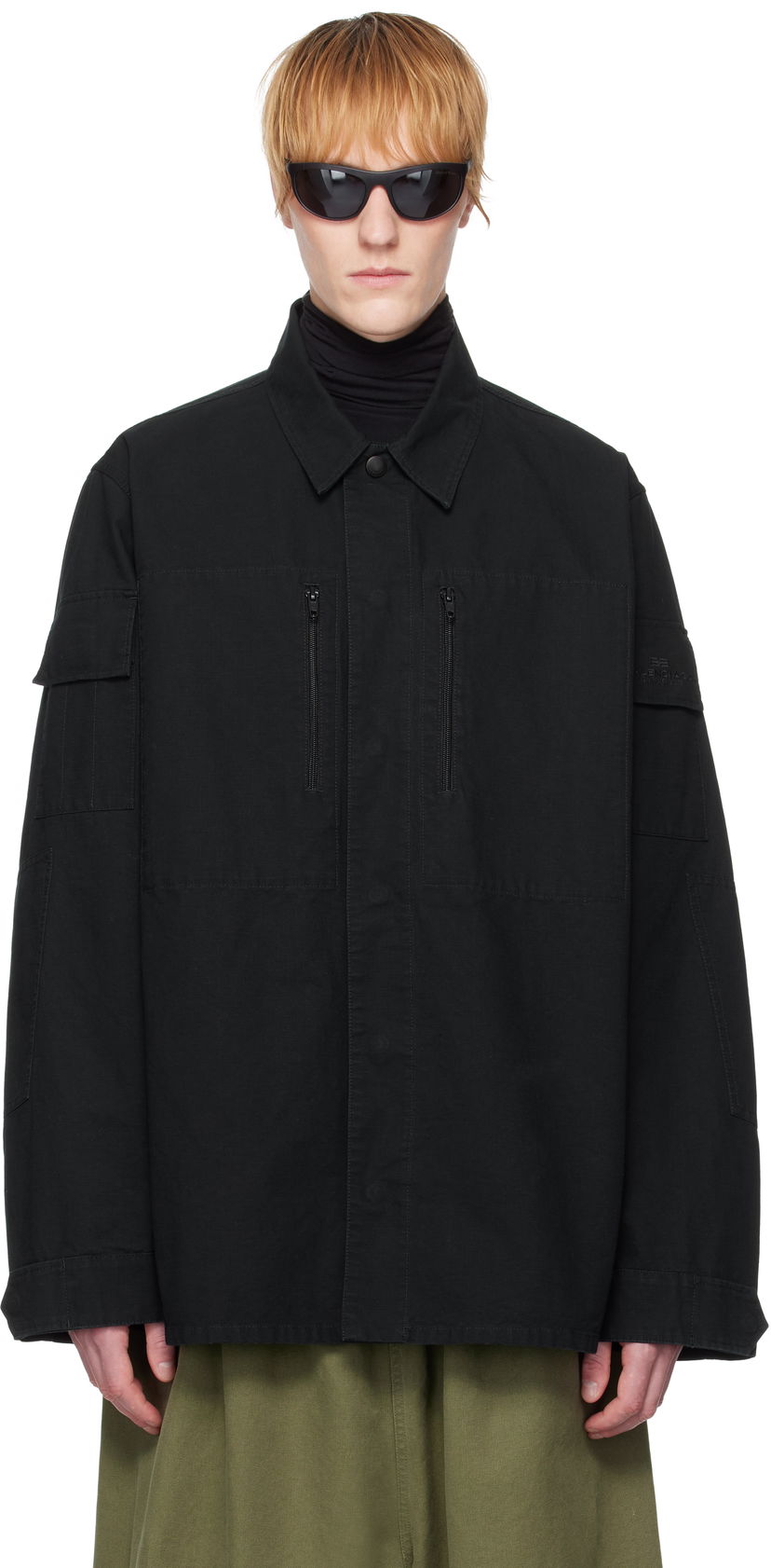Jakna Balenciaga Balenciaga Military Shirt Crna | 814719TQP13