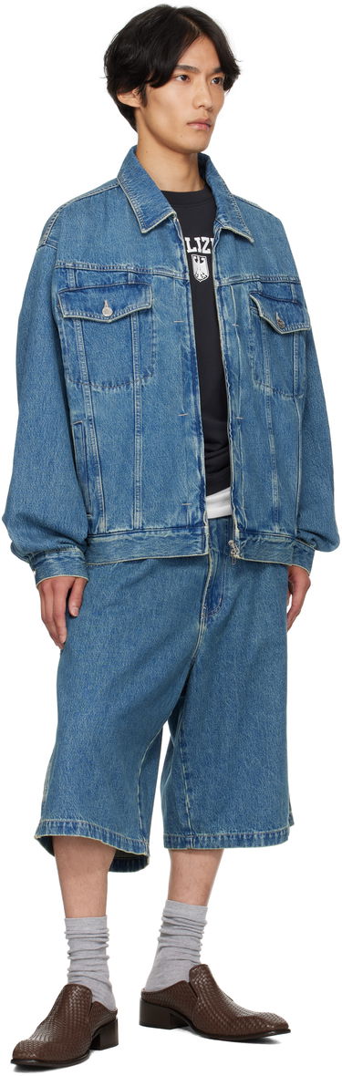 Jakna VETEMENTS Hip-Hop Denim Jacket Plava | UH76DJ250VB, 3