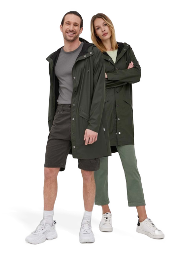 Jakna Rains Long Jacket Zelena | 12020.03