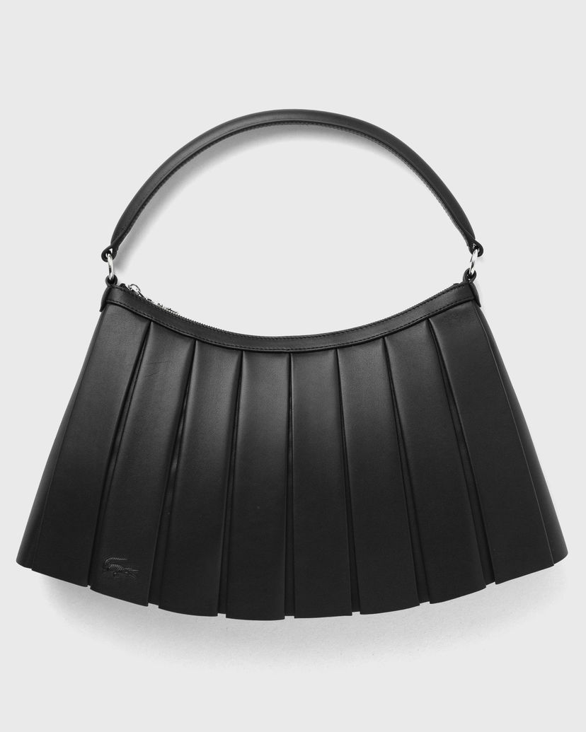 Torba za rame Lacoste Lacoste LENGLEN Pleated Shoulder Bag Crna | NU5015DP-000