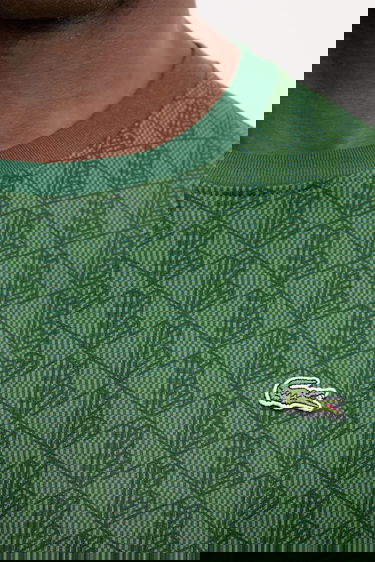 Majica kratkih rukava Lacoste Monogram Pattern Crew Neck T-Shirt Zelena | TH5902, 4