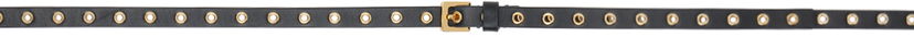 Pojasevi Alaïa ALAÏA Mini Eyelet Belt Crna | AA1C034FCA302