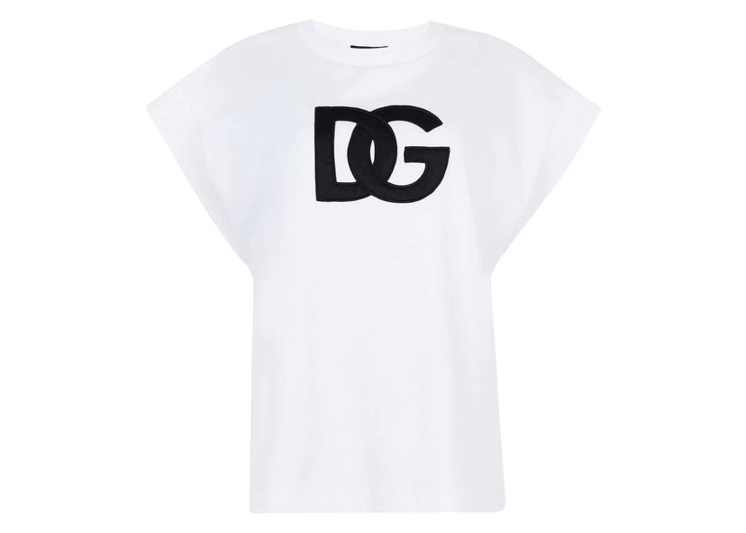 Majica kratkih rukava Dolce & Gabbana Logo Patch T-shirt White Bijela | F8Q31ZHU7H8