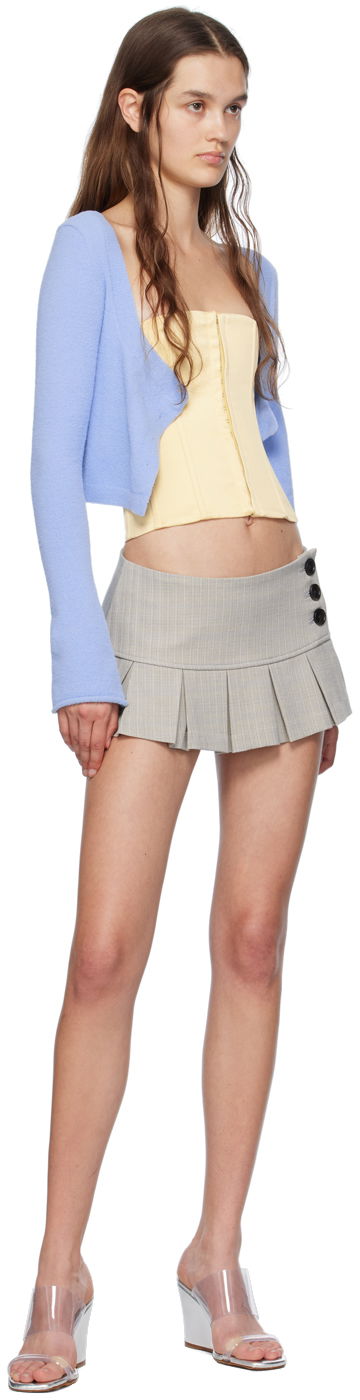 Suknja GUIZIO Guizio Pleated Miniskirt Siva | H23304W031, 3