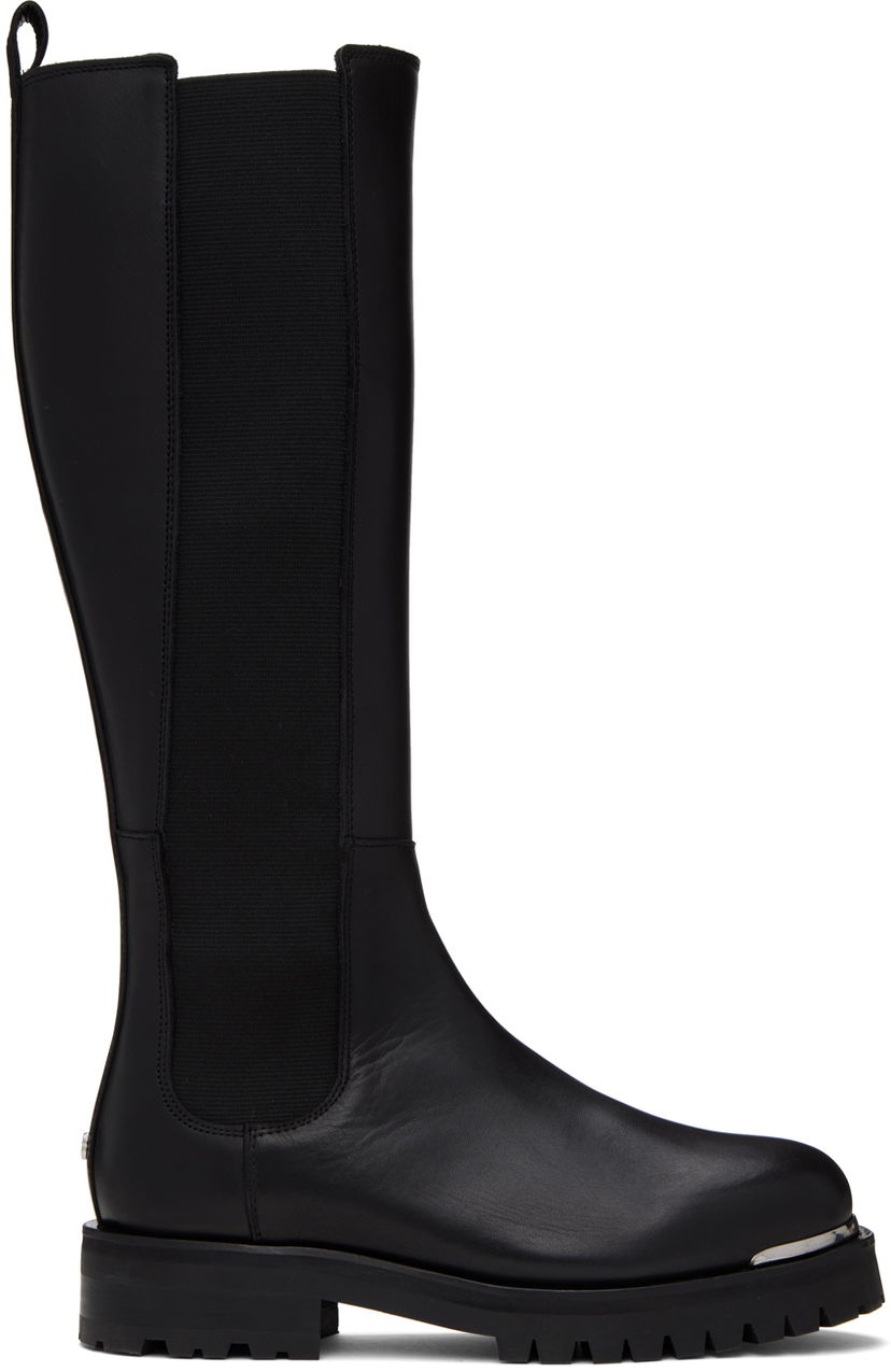 Odjeća Anine Bing ANINE BING Justine Lug Sole Knee-High Boots Crna | A-14-1142-000