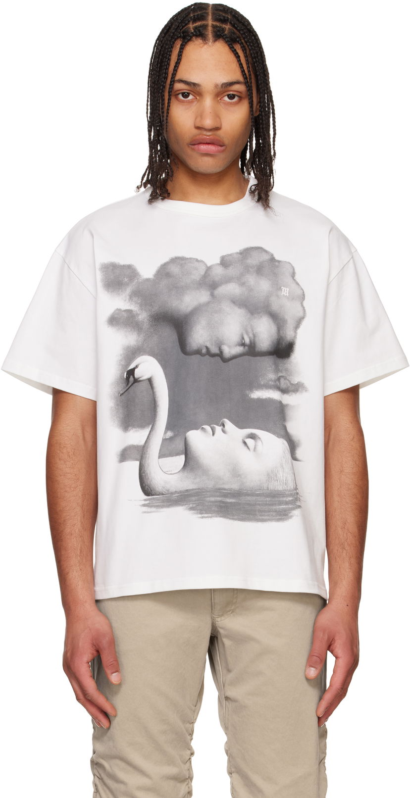 Majica kratkih rukava MISBHV MISBHV La Donna Del Lago Graphic T-Shirt Bijela | 250M108