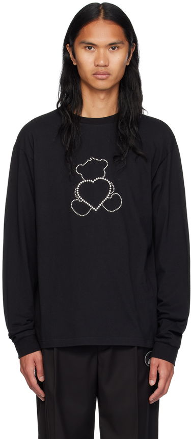 Majica kratkih rukava We11done Pearl Bear Long Sleeve T-Shirt Crna | WD-TT2-24-781-U-BK, 0