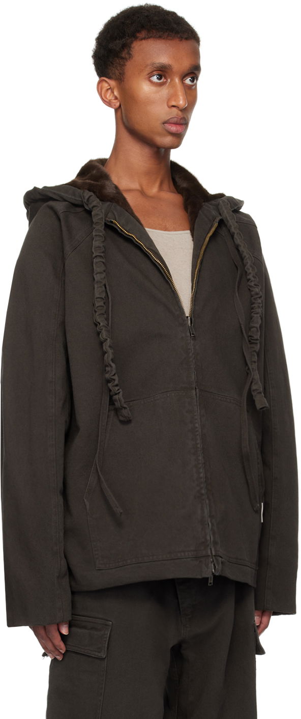 Jakna Ottolinger Ottolinger Furry Reversible Denim Jacket Smeđa | 1090601521, 1