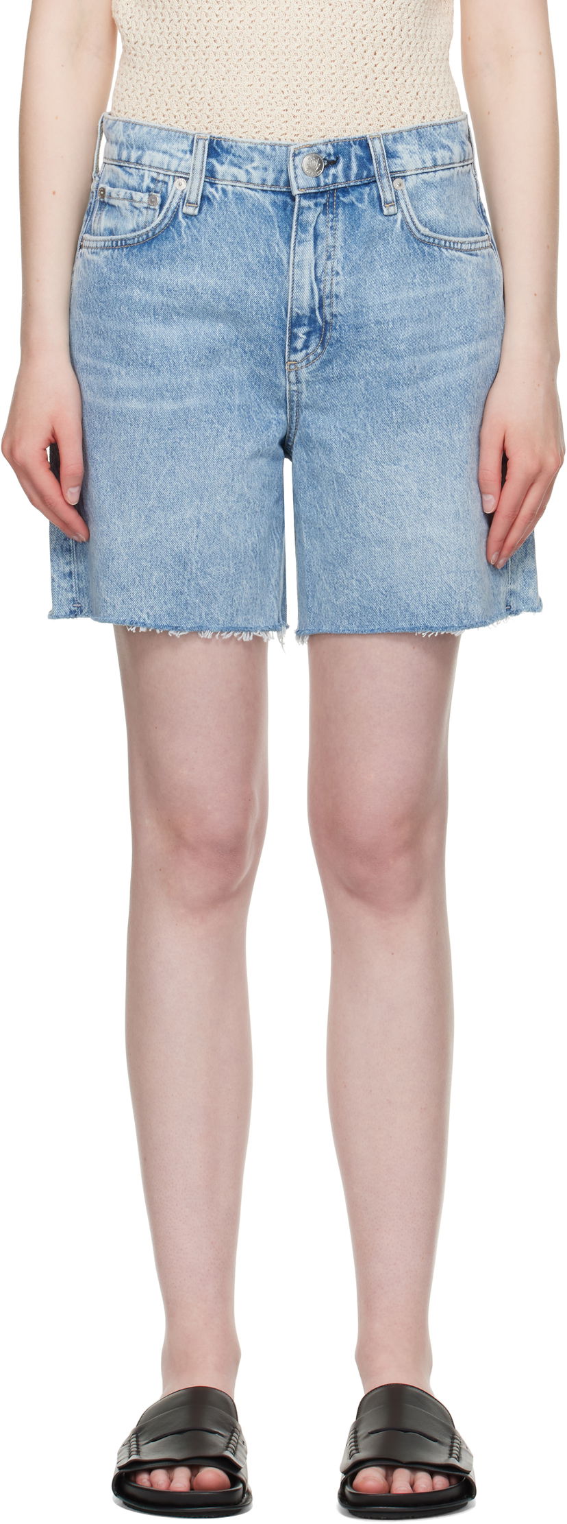 Kratke hlače rag & bone Rag & Bone Kaia Denim Shorts Plava | WDD25P9001RGMA